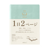 Midori Diary Hibino  - A6 Size - Blue-Green