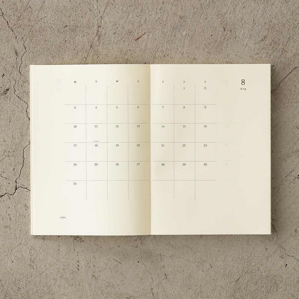 Midori MD Notebook Diary Thin- A5 Size