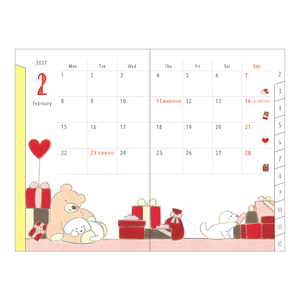Midori Mini Pocket Diary - Dog