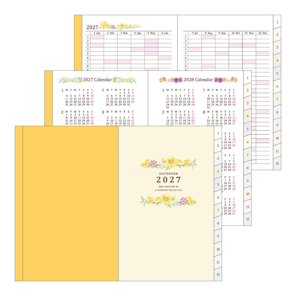 Midori Mini Pocket Diary - Country Time Flower