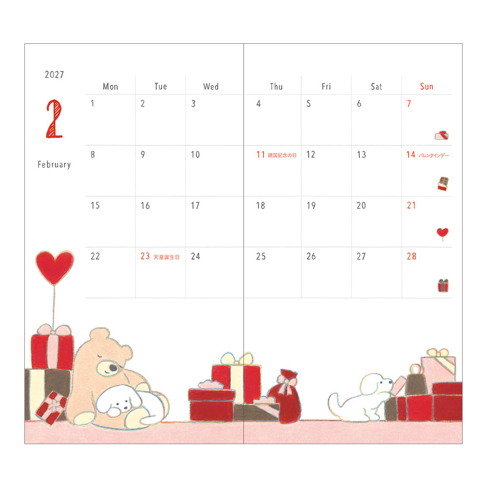 Midori Slim Pocket Diary - Dog