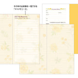 Midori Slim Pocket Diary - Country Time Flower