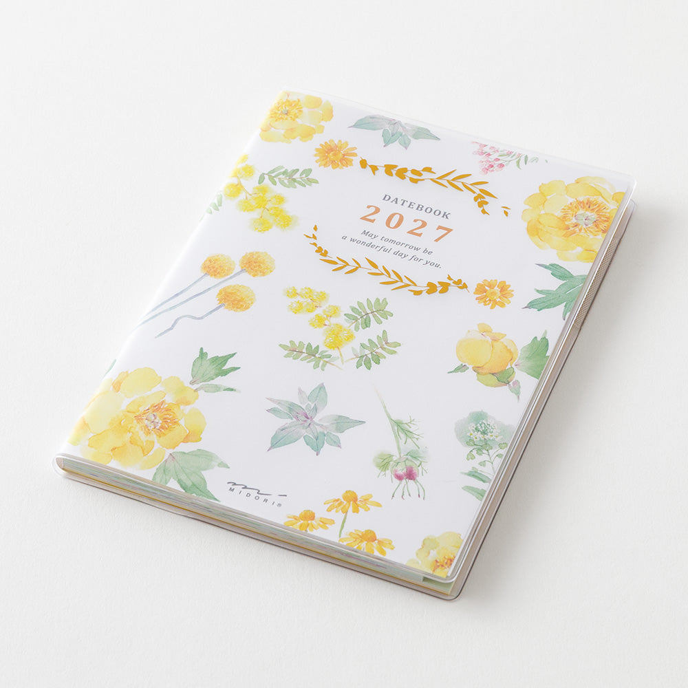 Midori A6 Pocket Diary - Country Time Flower