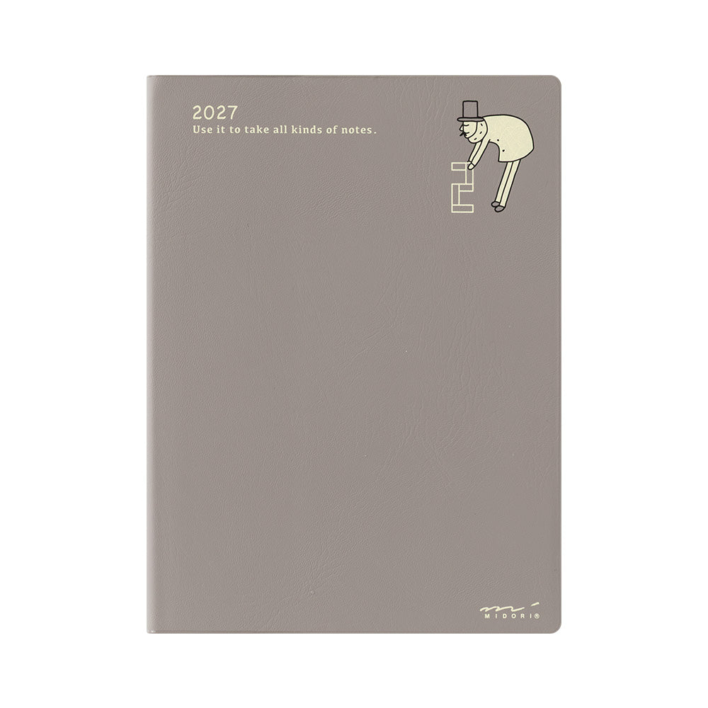 Midori A6 Pocket Diary - Weekly Block Ojisan
