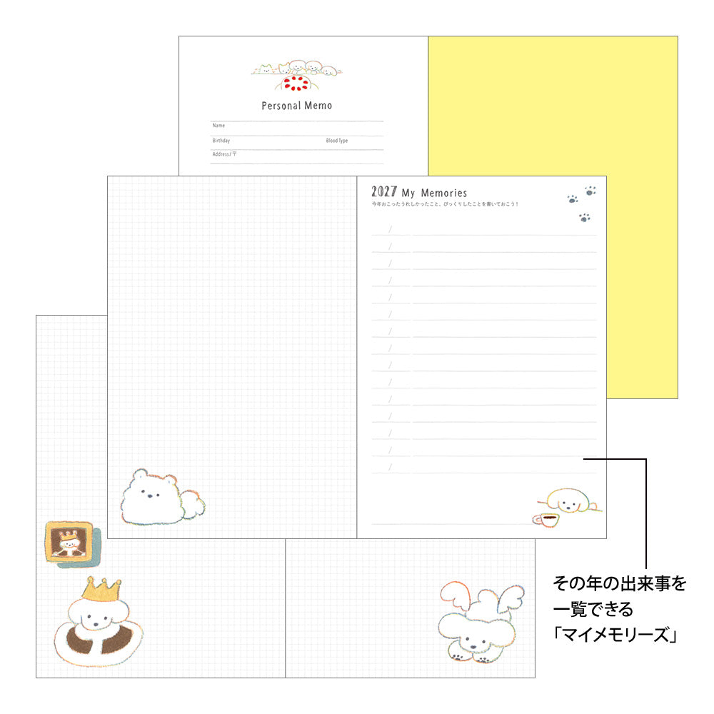 Midori B6 Pocket Diary - Dog