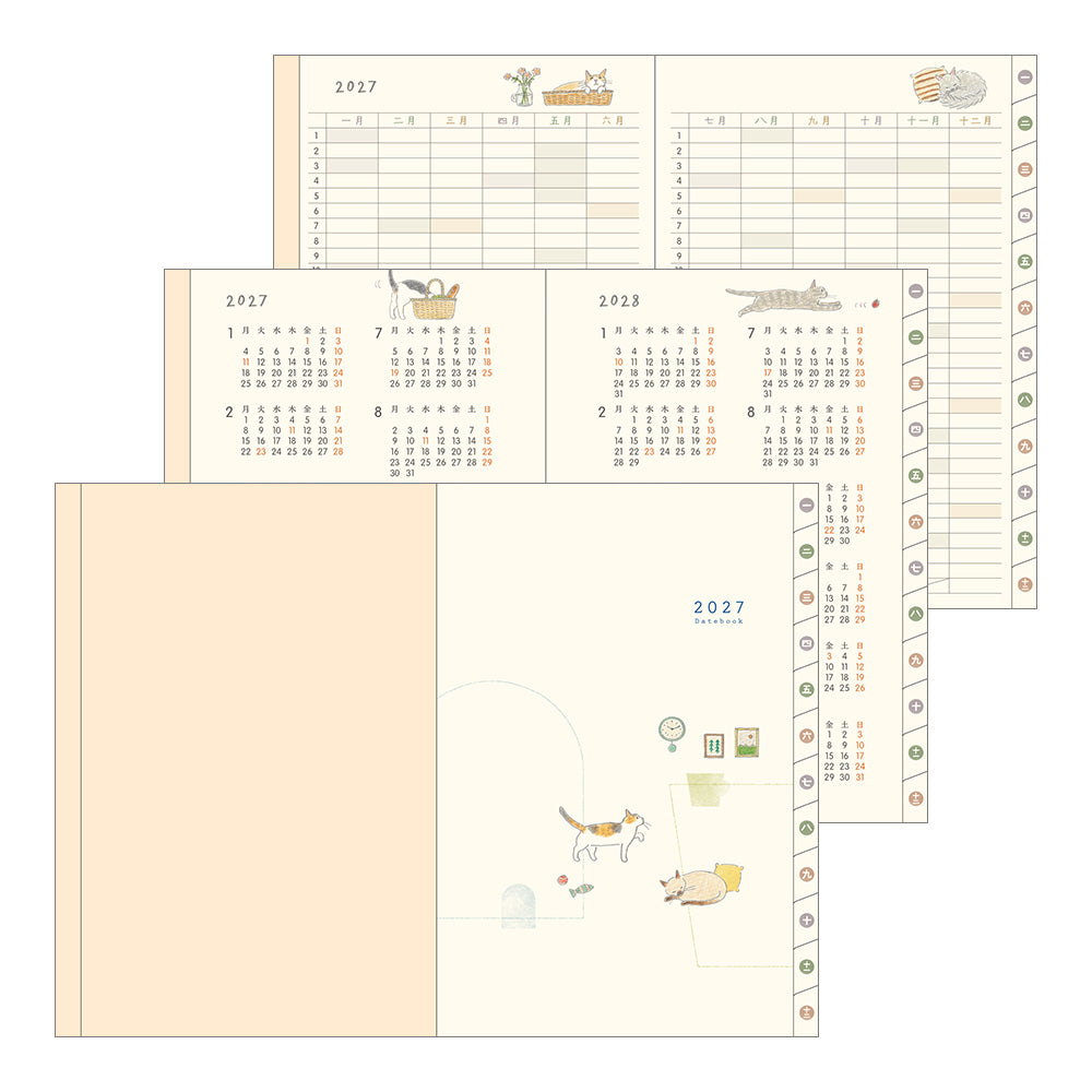 Midori B6 Pocket Diary - Cat