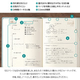 Midori Hibino A6 Diary - Blue-Green