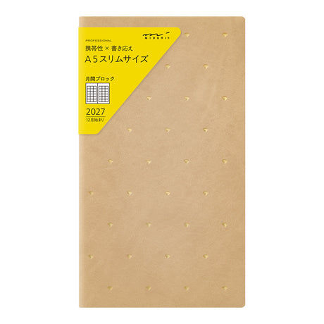 Midori Professional Diary A5 Slim Monthly Block - Diamond