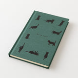 Midori B6 Book Style Diary - Cat Green
