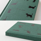 Midori B6 Book Style Diary - Cat Green