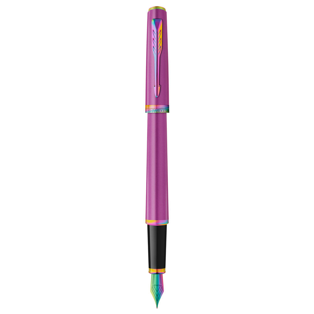Parker Meridian Fountain Pen - Grape with Rainbow Trim