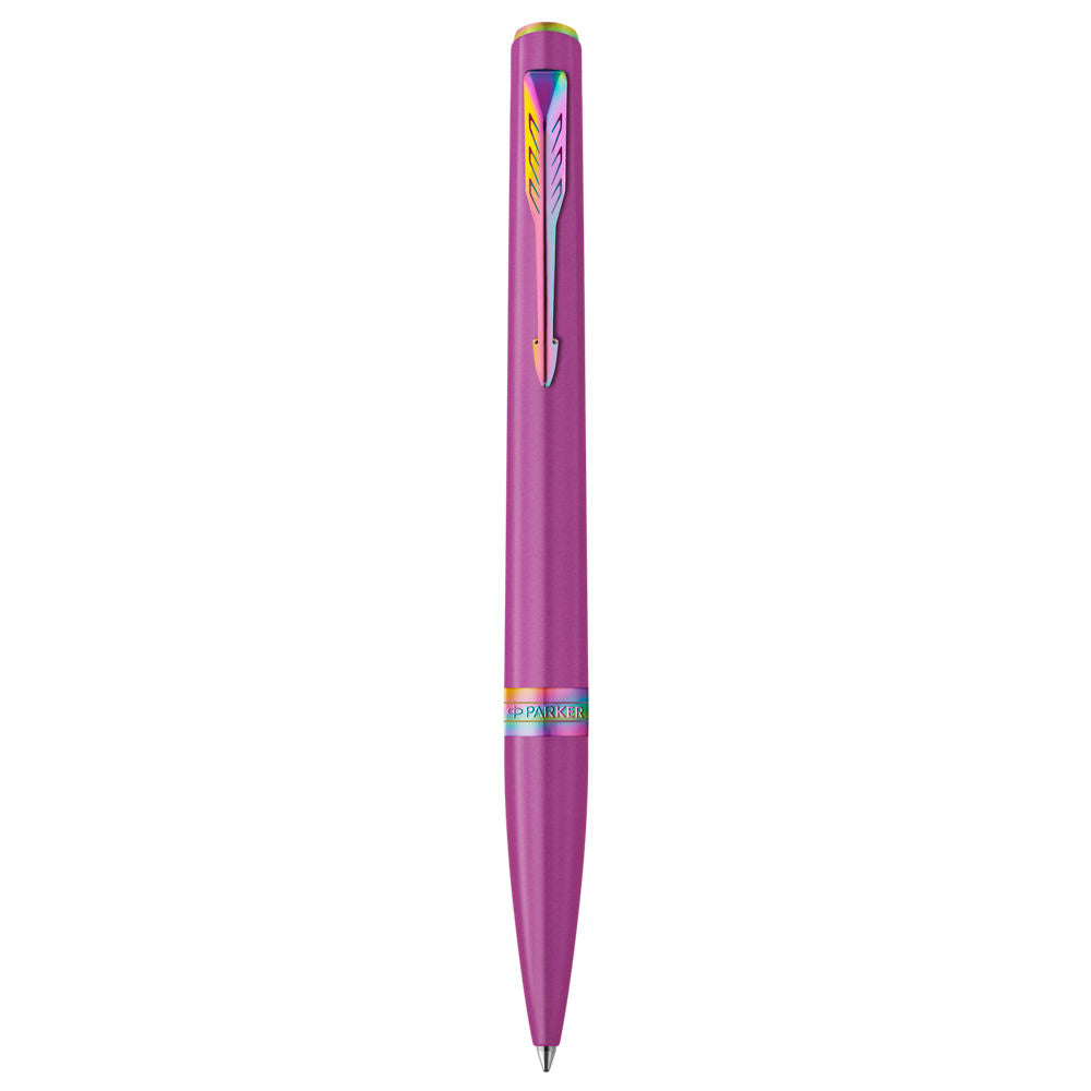 Parker Meridian Ballpoint Pen - Grape with Rainbow Trim