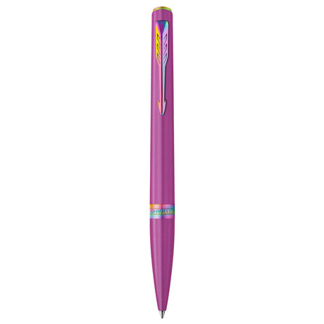 Parker Meridian Ballpoint Pen - Grape with Rainbow Trim