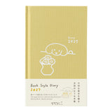 Midori B6 Book Style Diary - Dog Yellow