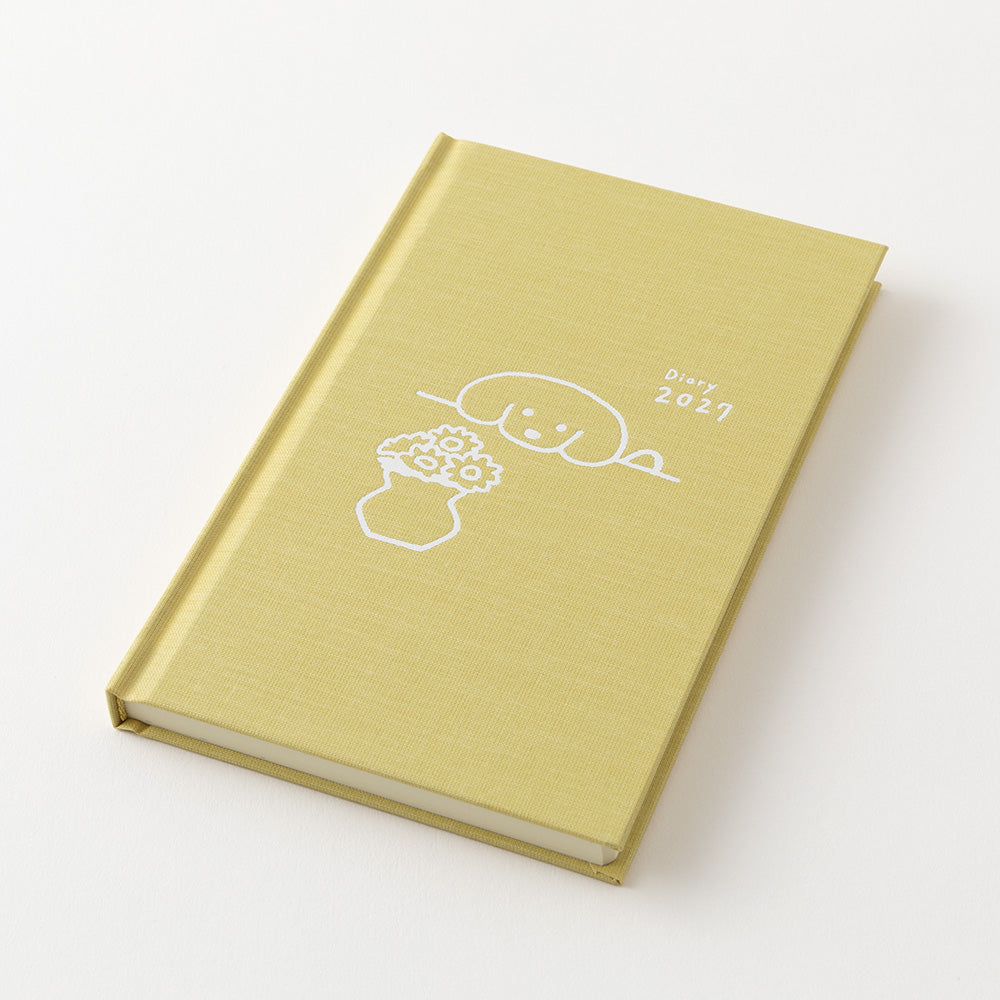 Midori B6 Book Style Diary - Dog Yellow