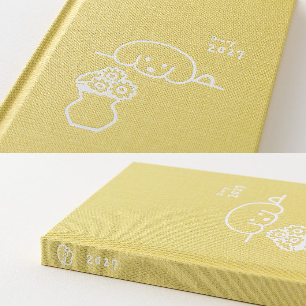 Midori B6 Book Style Diary - Dog Yellow