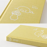 Midori B6 Book Style Diary - Dog Yellow