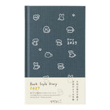 Midori B6 Book Style Diary - Dog Navy