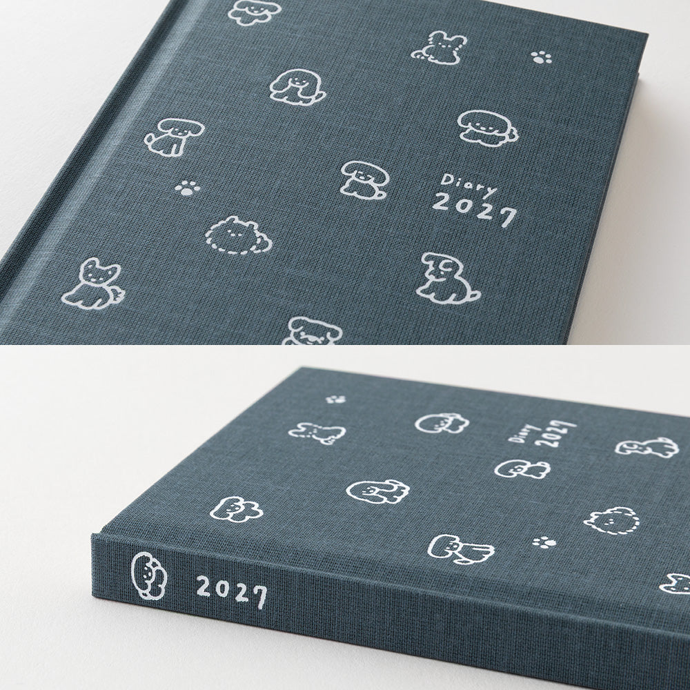 Midori B6 Book Style Diary - Dog Navy