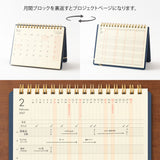 Midori B6 Plus Stand Diary - Navy