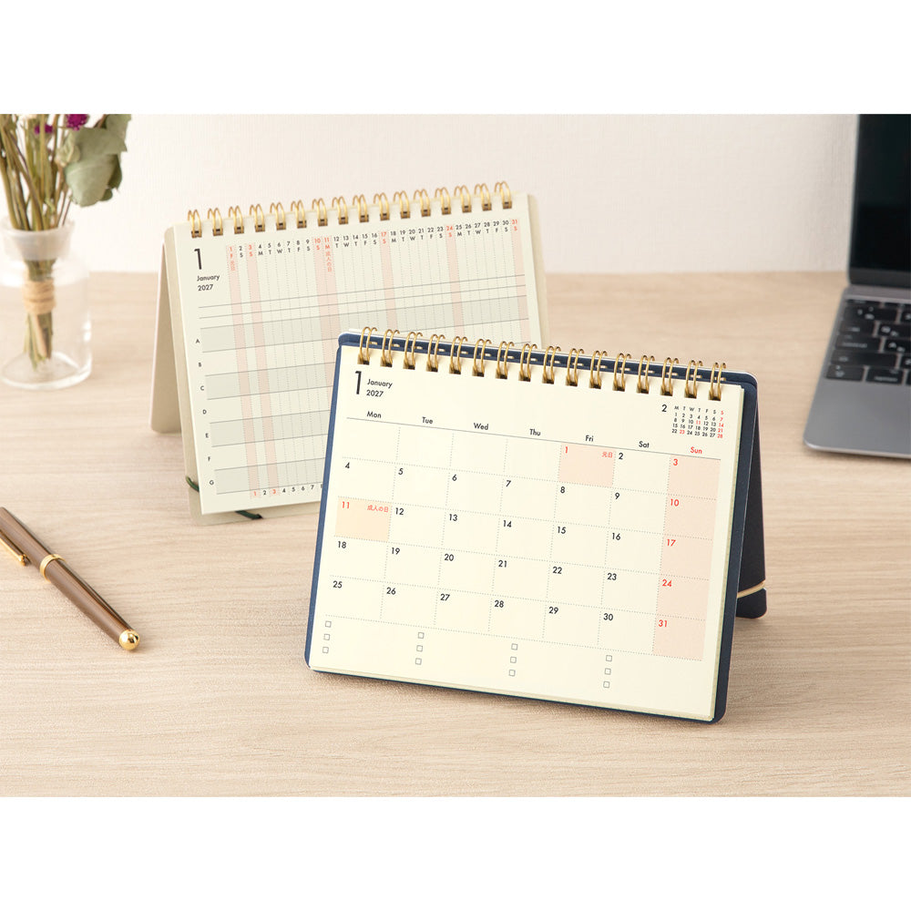 Midori B6 Plus Stand Diary - Navy