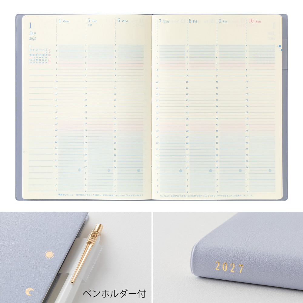 Midori B6 Gradation Diary - Day Length - Light Purple