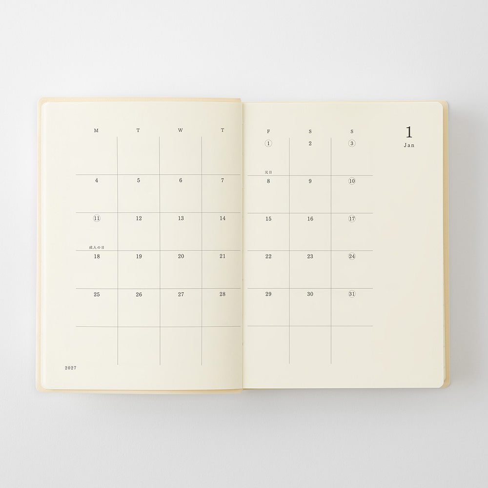 Midori MD Notebook Diary 1 Day 1 Page - A6