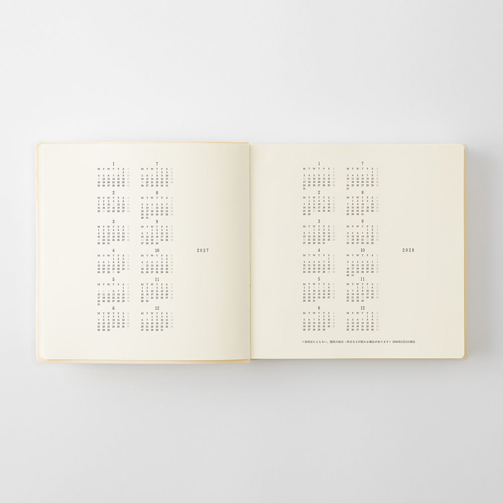 Midori MD Diary 1 Day 1 Page - A5 Square