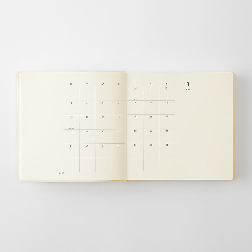 Midori MD Diary 1 Day 1 Page - A5 Square