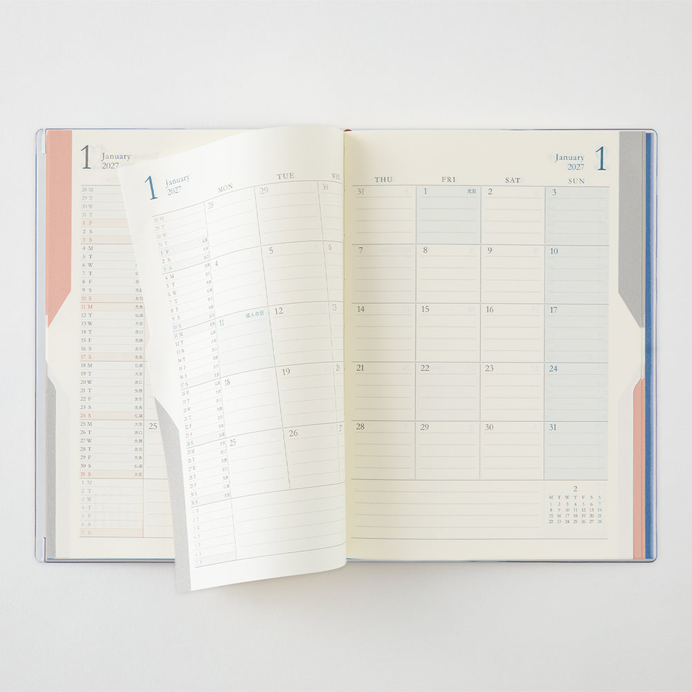 Midori B6 Double Schedule - Blue