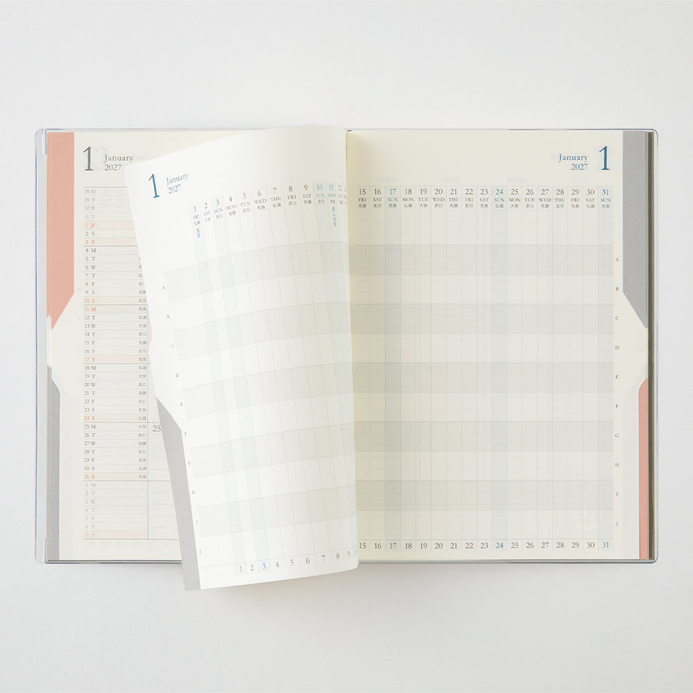 Midori B6 Double Schedule - Progress - Gray