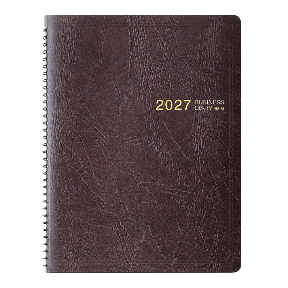 Midori Business Diary B5 Monthly Ring - Brown