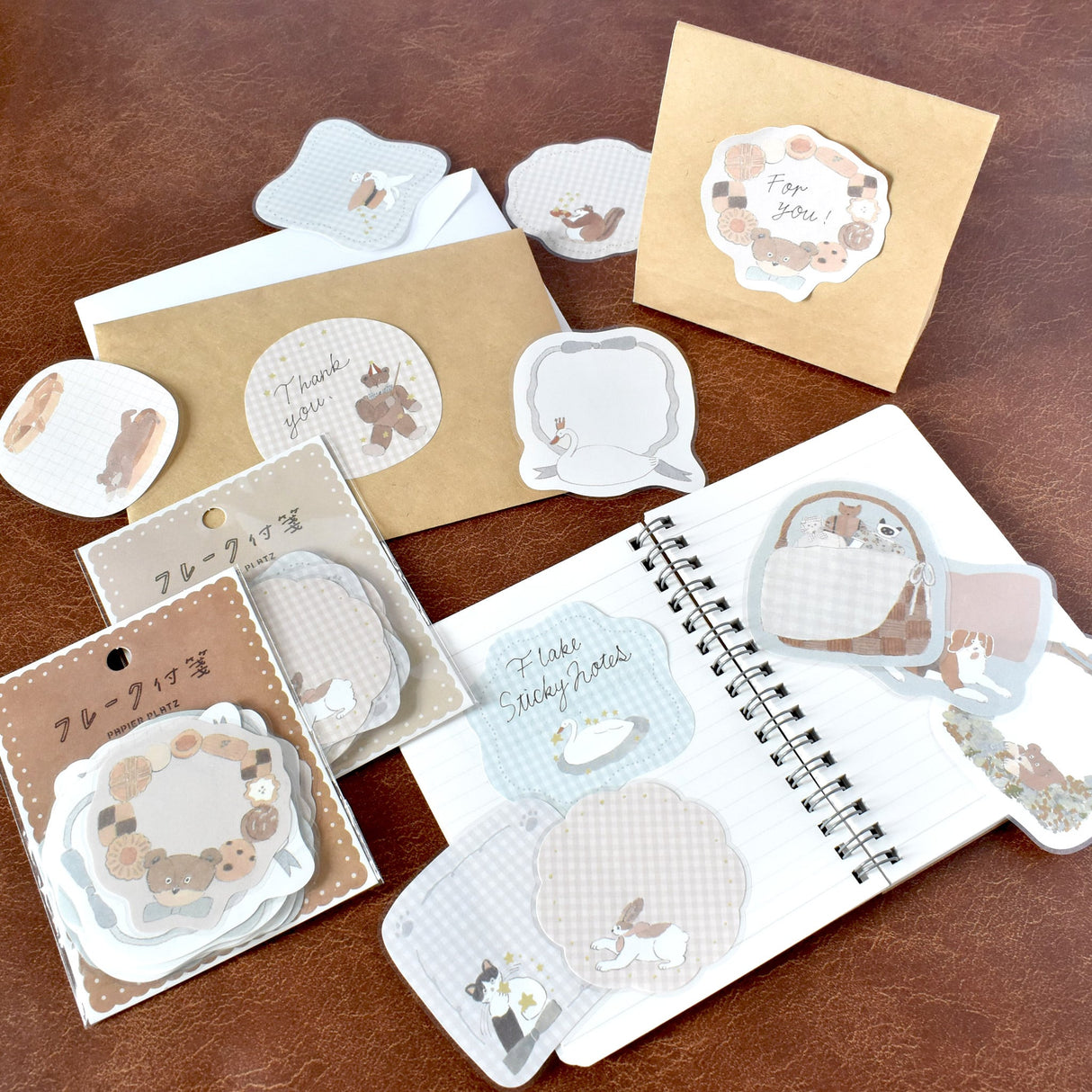 Papier Platz Tobimatsu Shoichiro Flake Sticky Notes - Gingham Club