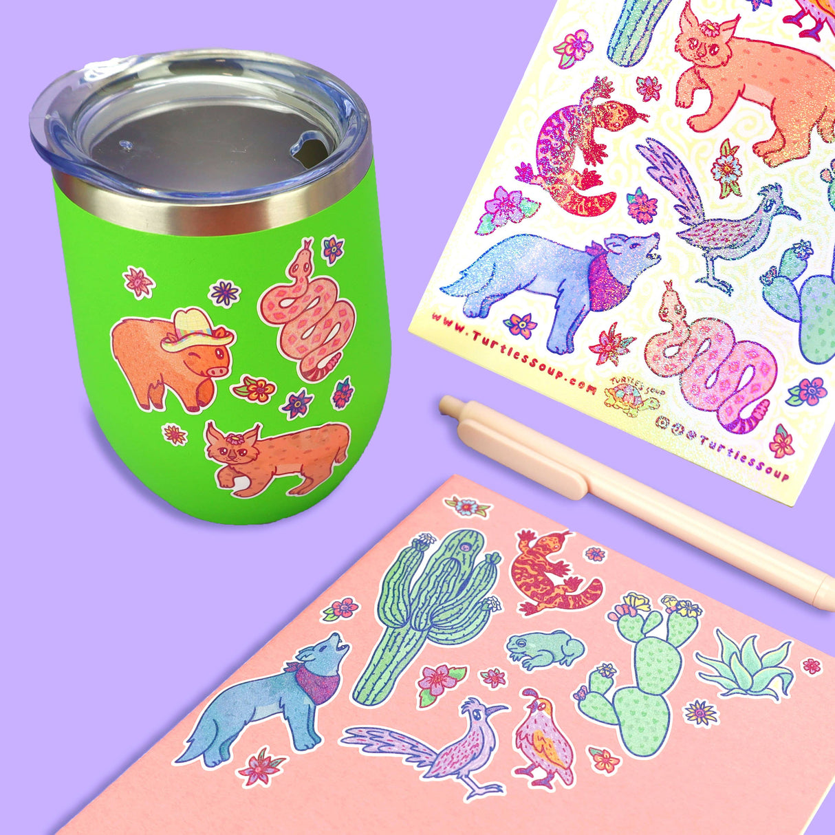 Southwestern Desert Vibes Summer Vinyl Sticker Sheet