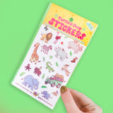 Safari Animals Wildlife Art Stationery Vinyl Sticker Sheet