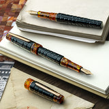 Benu Tessera Fountain Pen - Black Amber