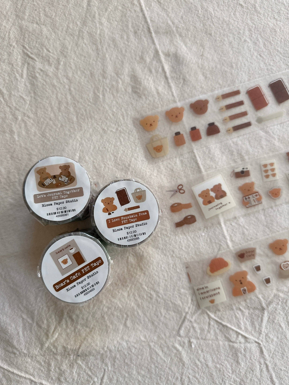 Bloom Paper Studio Bear's Cafe Kiss Cut PET Tape