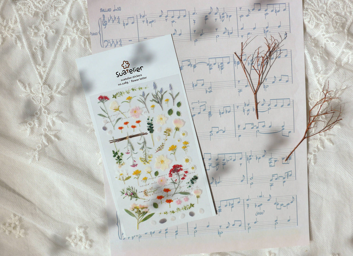 Suatelier Design Stickers - Flower Letter