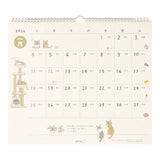 Midori Wall-Hanging Calendar - L - Cat