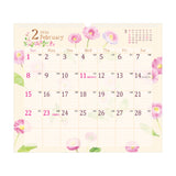Midori Wall-Hanging Calendar - L - Country Time Flower