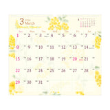 Midori Wall-Hanging Calendar - L - Country Time Flower