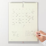 Midori MD Wall-Hanging Calendar with Pencil