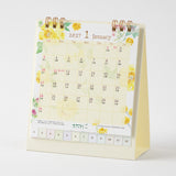 Midori Ring Calendar S - Country Time Flower