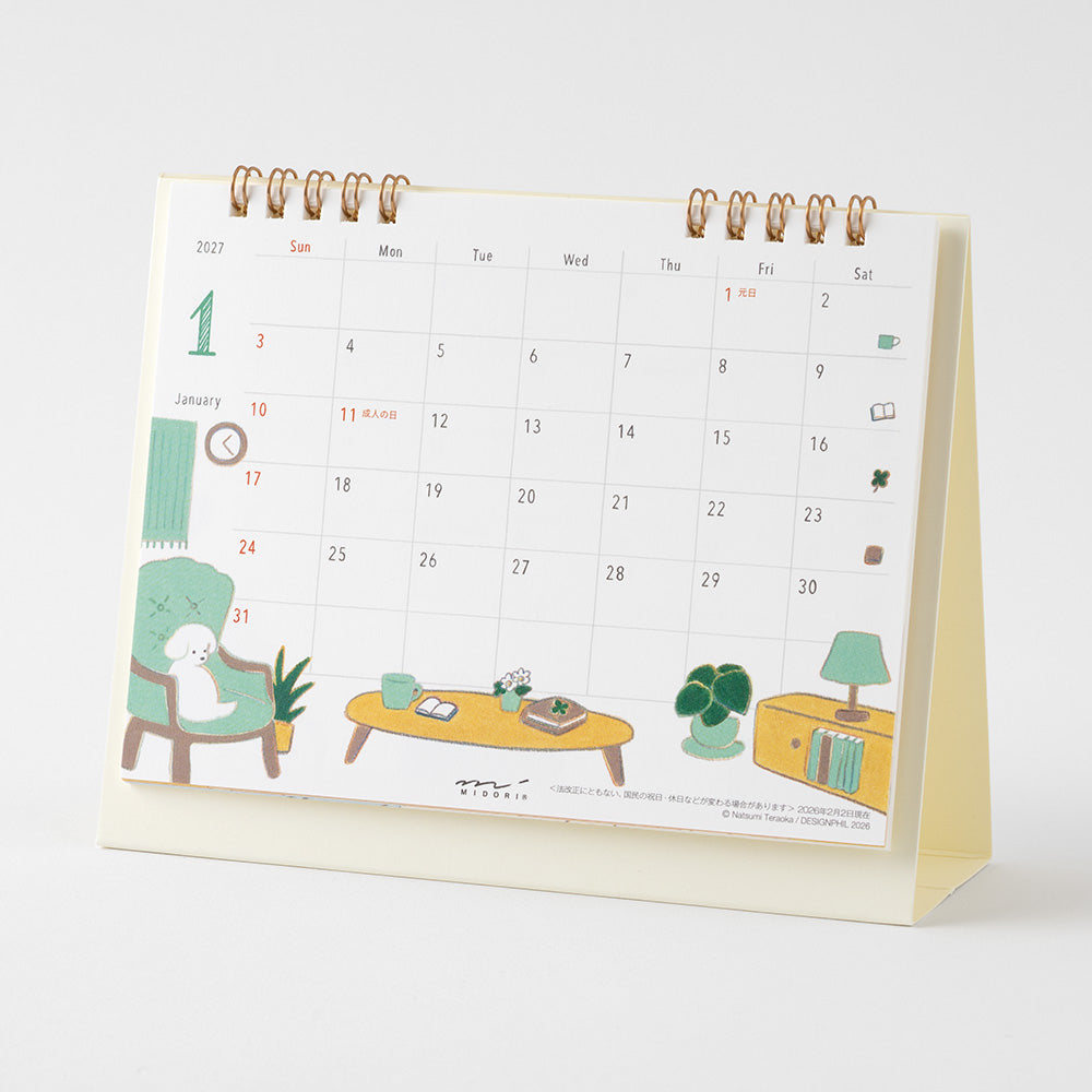 Midori Ring Calendar M - Dog