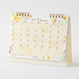 Midori Ring Calendar M - Country Time Flower