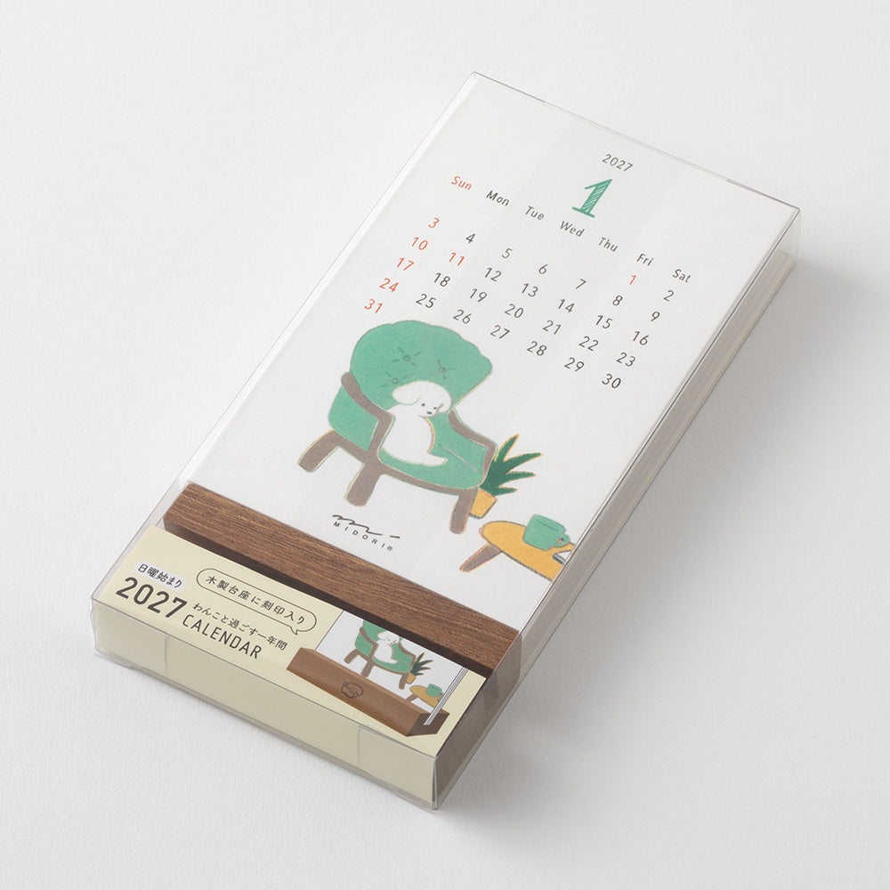 Midori Stand Calendar - Dog