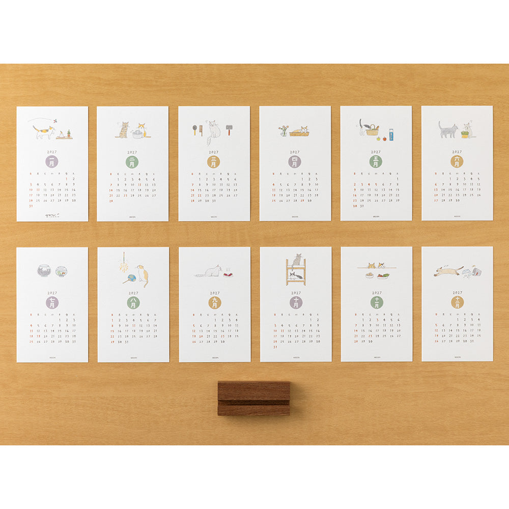 Midori Stand Calendar - Cat