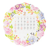 Midori Round Wall Calendar - Country Time Wreath