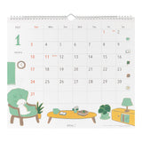 Midori Wall Calendar L - Dog