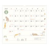 Midori Wall Calendar L - Cat